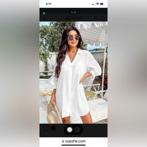 Cupshe seersucker cover up